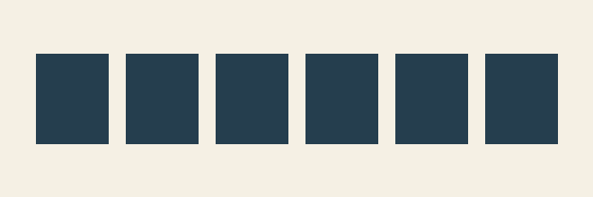한 번 선택한 청회색으로 채운 사각형 여섯 개