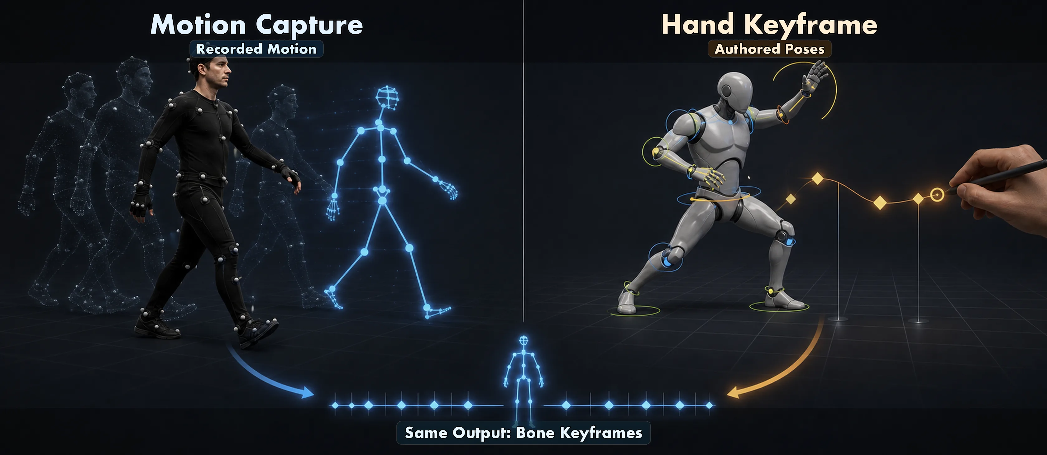 motion capture vs hand keyframes