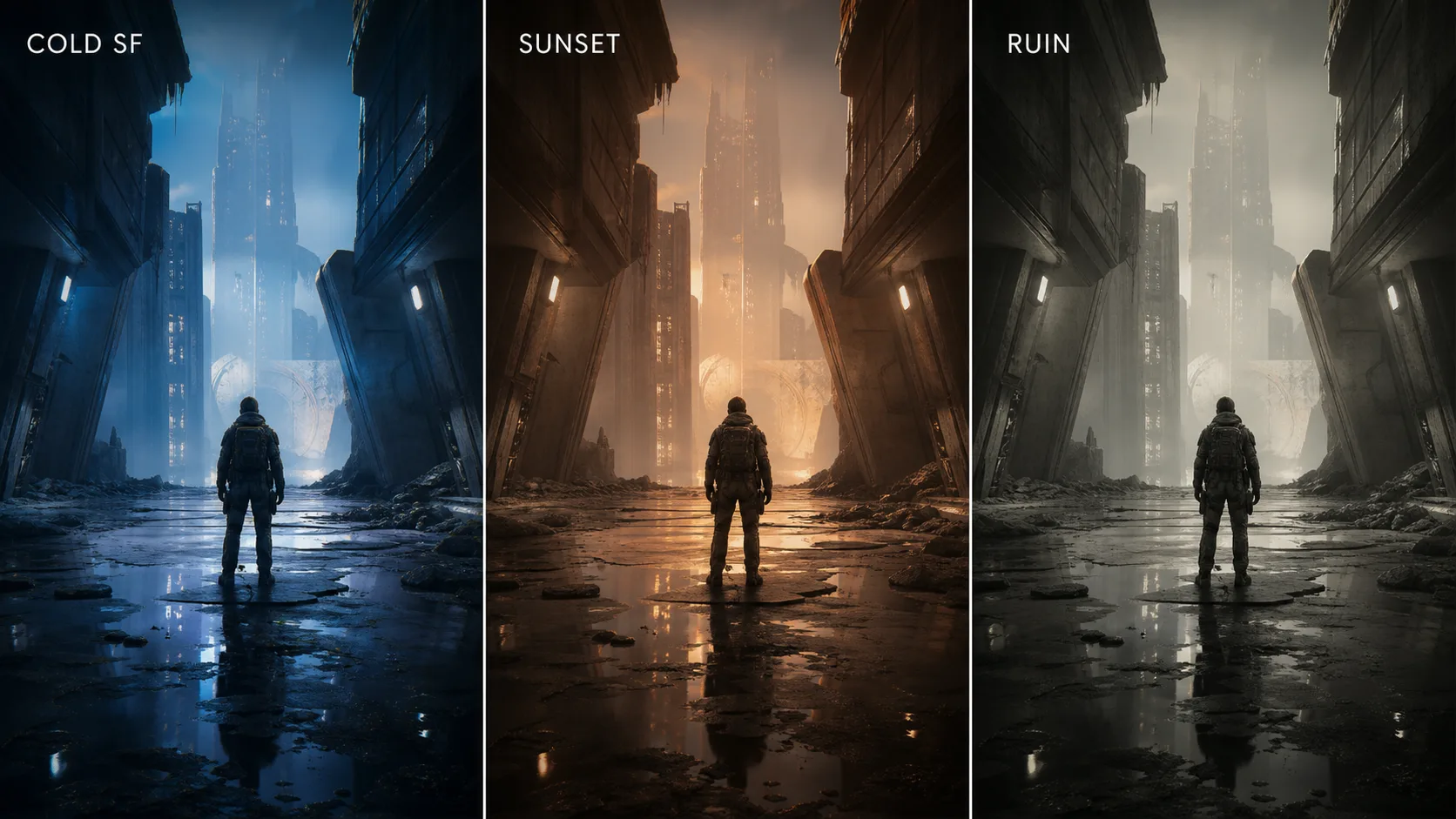 color grading tone examples