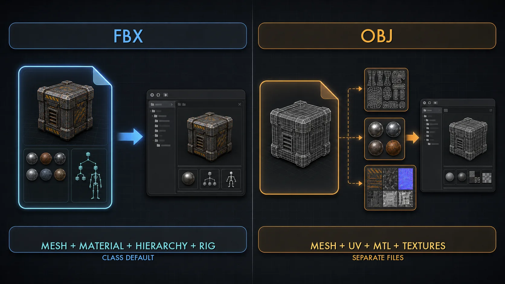 fbx obj format comparison