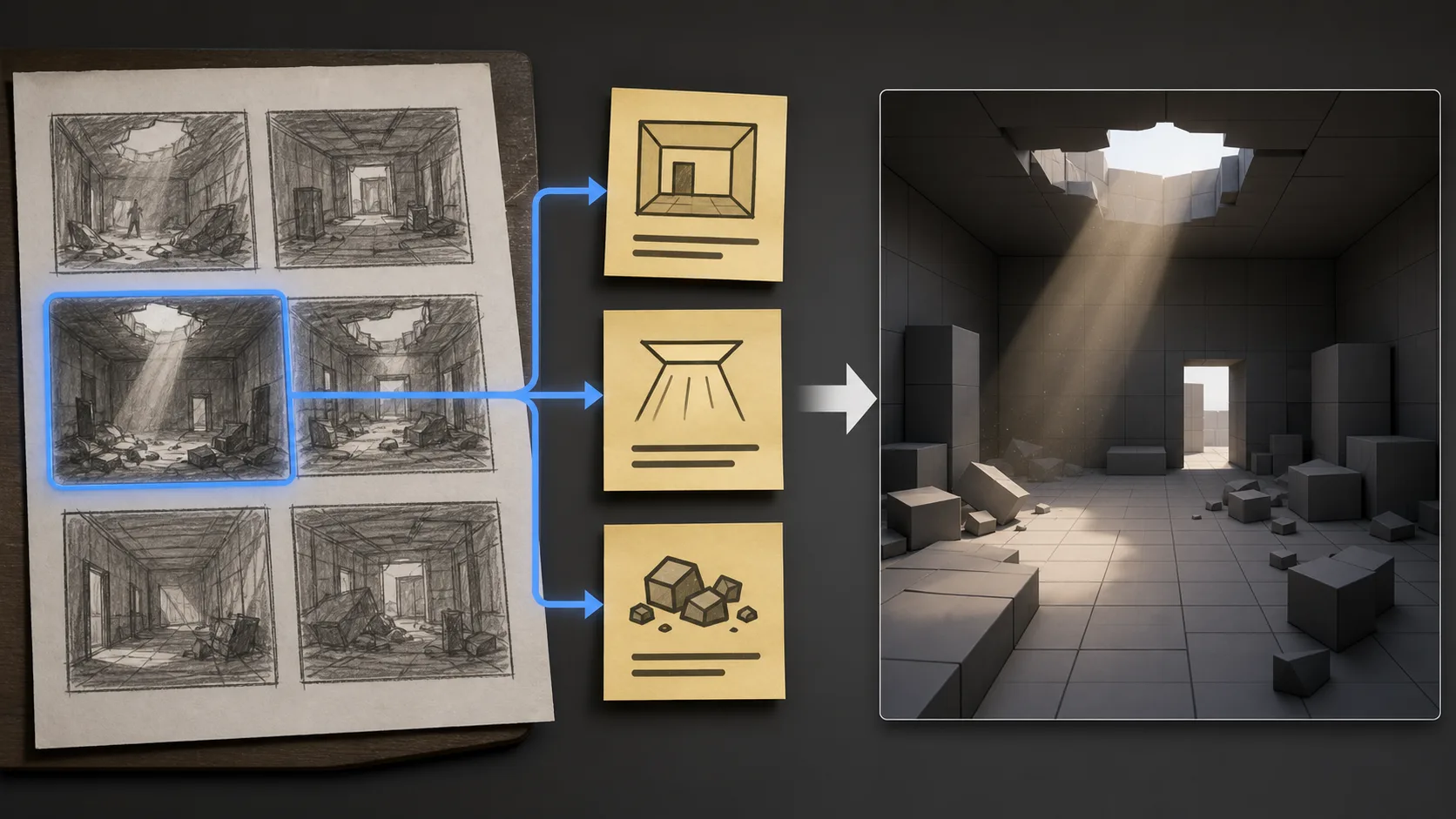 storyboard to space concept