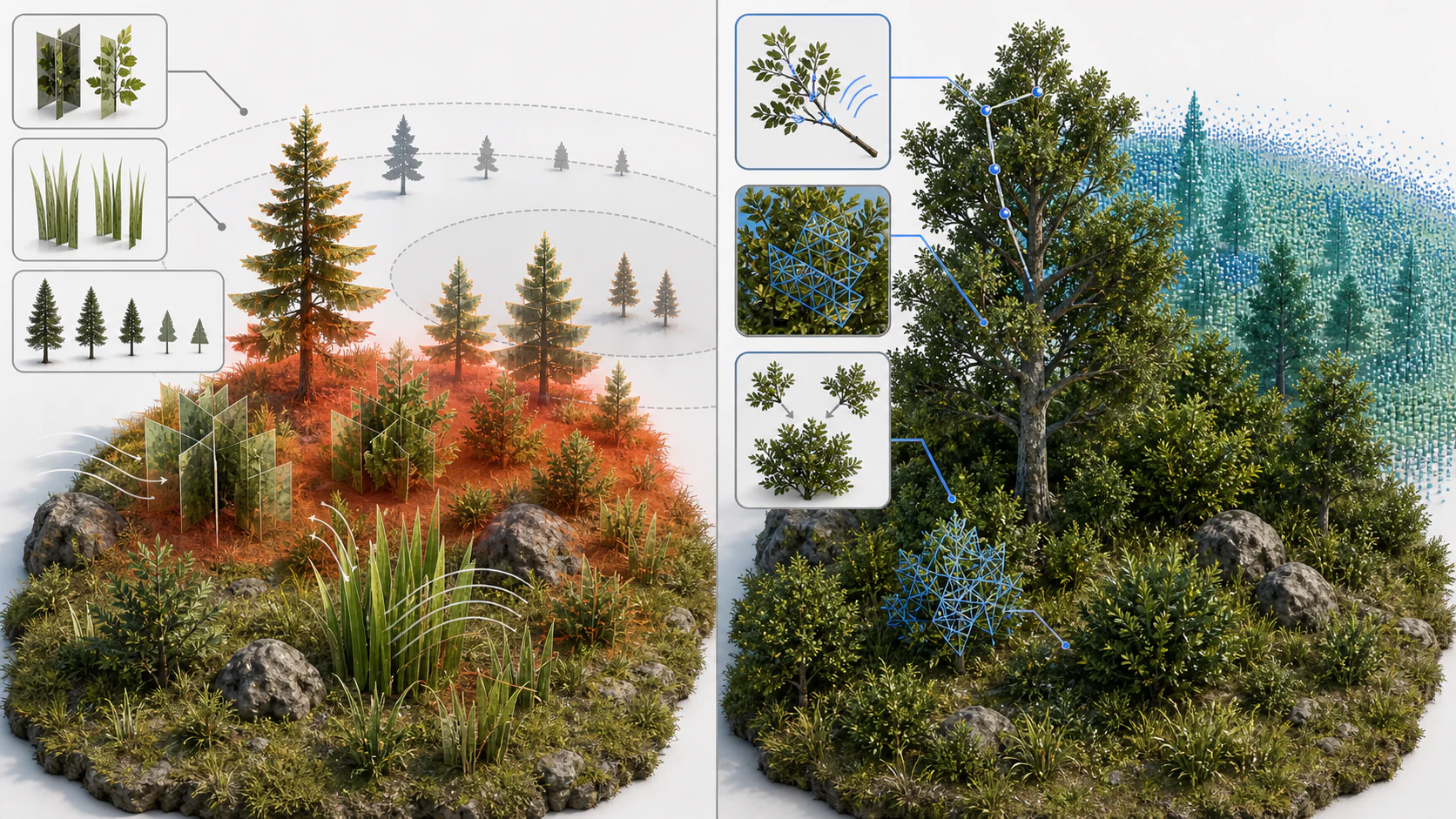 nanite foliage comparison